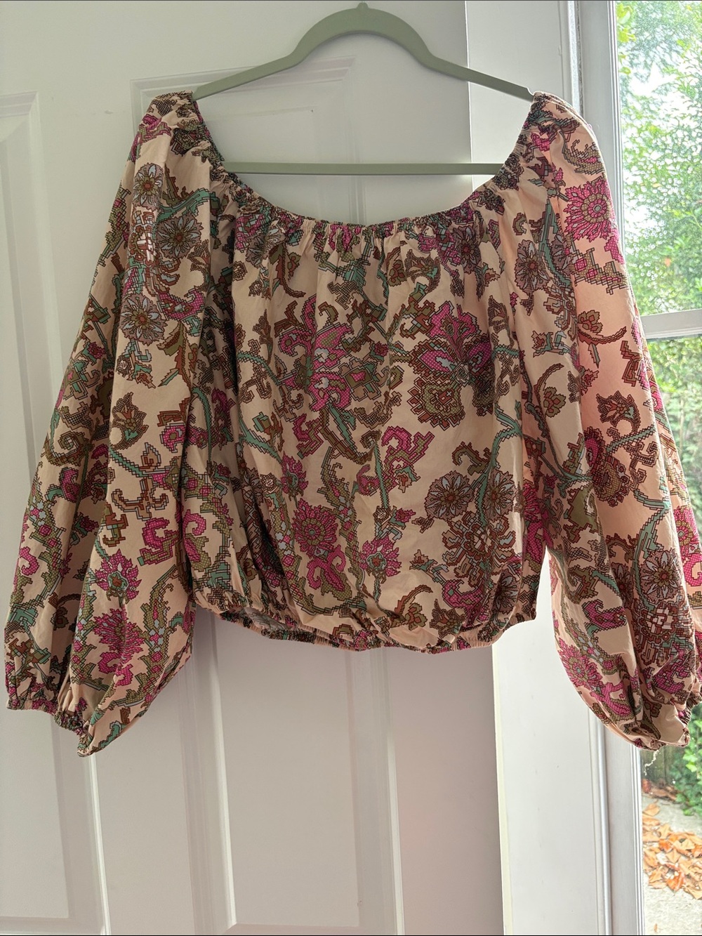 FP Marlo Printed Off-the-Shoulder Blouse